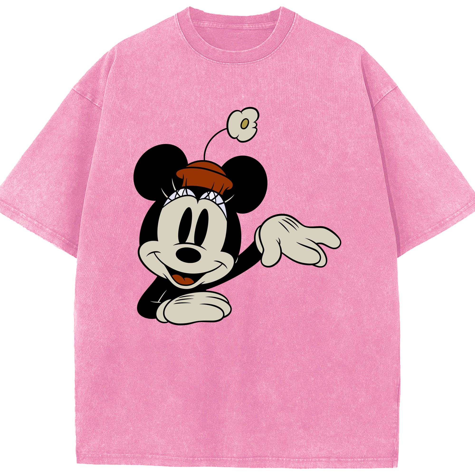 （画像用） ミッキーマウス Mickey Mouse 綿100% ヴィンテージ風 半袖Tシャツ（フロントプリント）